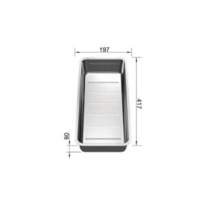 Cubeta Blanco multinacional perforada acero inox