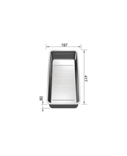 Cubeta Blanco multinacional perforada acero inox