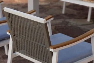 Set mesa centro y sillones jardín exterior MODELO CRETA -ARKIMUEBLE- - Imagen 3