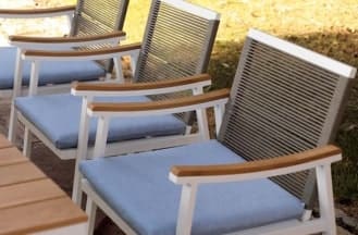 Set mesa centro y sillones jardín exterior MODELO CRETA -ARKIMUEBLE- - Imagen 4