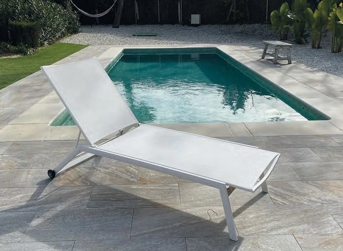 Tumbona reclinable con ruedas Menorca - Imagen 2