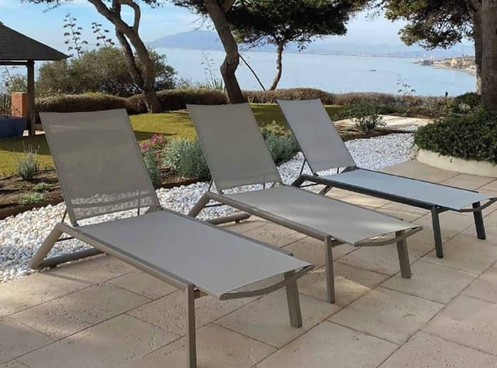 Tumbona reclinable con ruedas Menorca