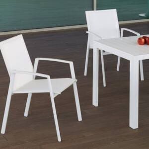 Silla de comedor de aluminio Gandía