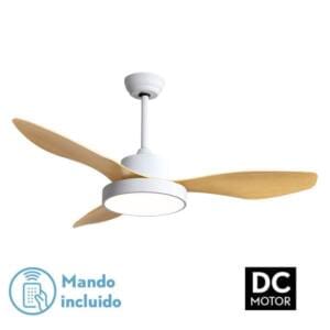 Ventilador HAYATE realizado en metal, ABS y policarbonato, en color BLANCO