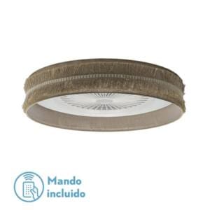 Ventilador de la serie KALA con pantalla confeccionada en tela de SACO. Con ventilador de la serie PERI