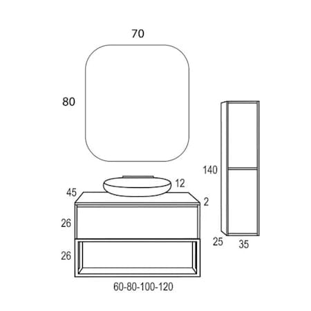 Mueble de baño Sensi Sevilla 1C + 1E - Imagen 2