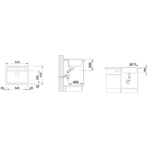 Fregadero Blanco Dalago 6. Silgranit. Para mueble de 60cm. - Imagen 2