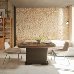 Mesa eléctrica de centro-comedor extensible Elegant de Pemi