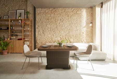 Mesa eléctrica de centro-comedor extensible Elegant de Pemi