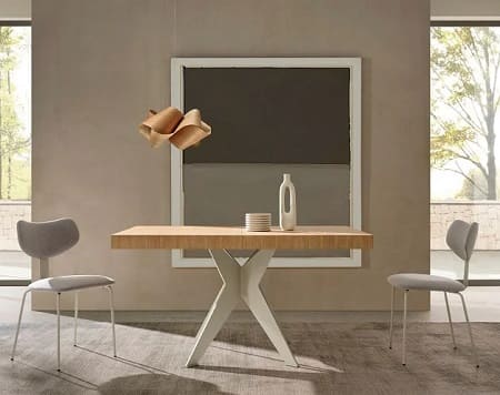 Mesa de comedor extensible y metal Condor