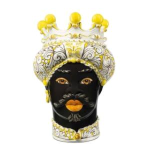 JarrónTesta di Moro Jarrón Hombre Amarillo Abhika