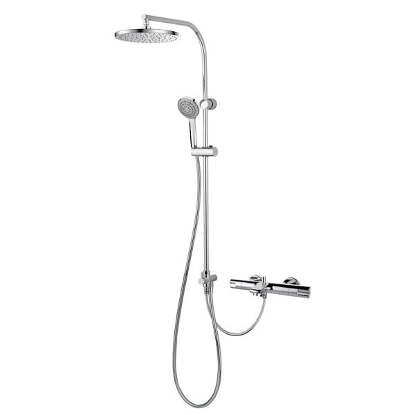 GRB Tender columna fija XL termostática ducha rociador ABS Ø25cm