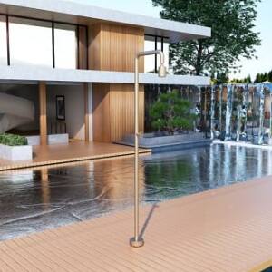 Ducha externa serie Pool en acero inox. S.316 acabado colores