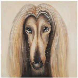 Cuadro Lienzo Galgo Pelo Largo 120x3.5x120 Ixia Regal
