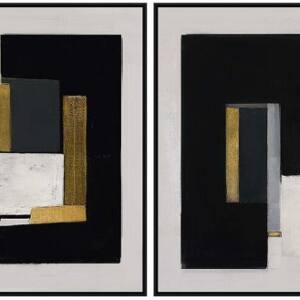 Set 2 Cuadros 80% Pintado A Mano 63x4x83 CM The Garpe Group