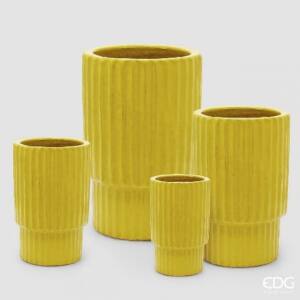 Jarrón Esmalte Atlas Amarillo RIGHE SR 4PZS EDG