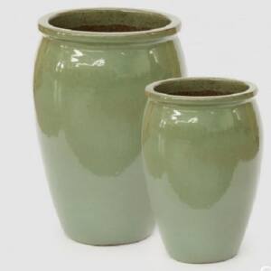 Jarrón esmaltado Atlas Amphora SR, 2 unidades, 68 cm de alto, 50 cm de diámetro EDG