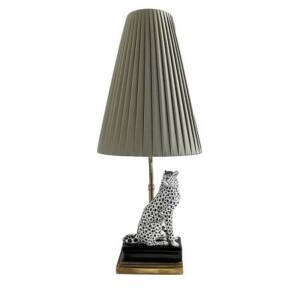 Lámpara de mesa Cheetah L blanca y negro abhika
