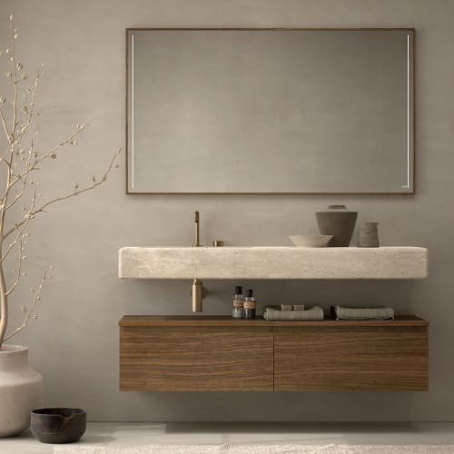 Encimera Lavabo Mármol Travertino Crema Ítaca Maderó Atelier - Imagen 3