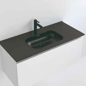 Encimera De Lavabo Planet Negra Maderó Atelier