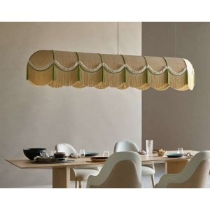 Lámpara colgante artesanal con flecos Ref 388.000 Peralta Vidavi
