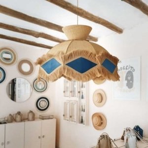 Lámpara Colgante Ref 100.000 Boho de Fibras Naturales Artesanal