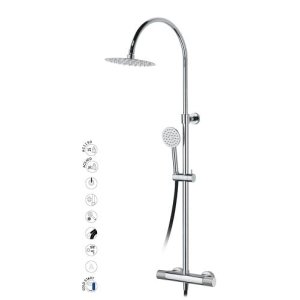 Monomando Ducha Con Coluna De Ducha Latón Telescópica Egon ASM TAPS