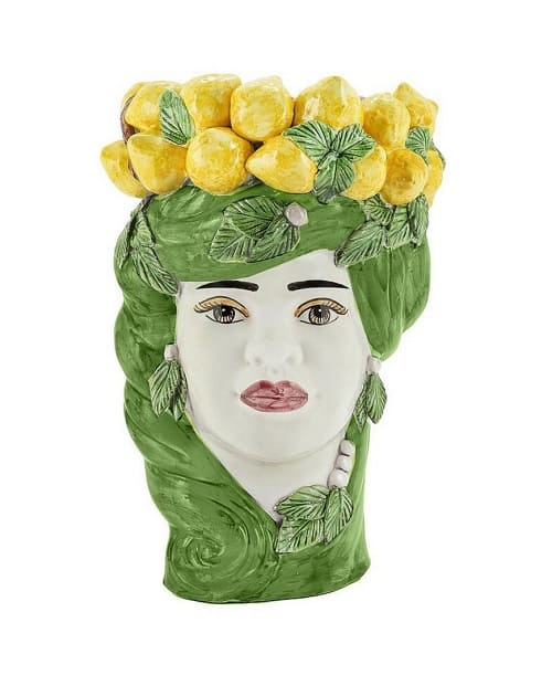 Jarrón Testa limones Mujer verde Abhika