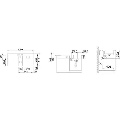 Fregadero Blanco Collectis 6 S. Silgranit. Para mueble de 100 cm. - Imagen 2