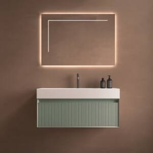 Mueble de Baño Novus suspendido 1 cajón, Lavabo Sobre Encimera
